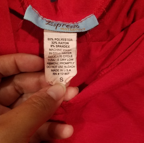 Red maternity top - Picture 5 of 6